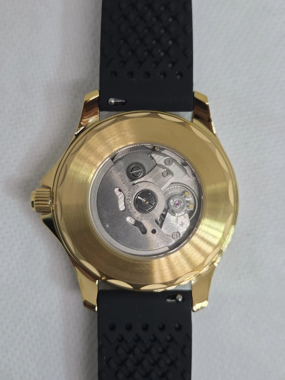 Custom 41mm Automatic Seiko Mod Watch Gold Seamaster with Black Dial NH35